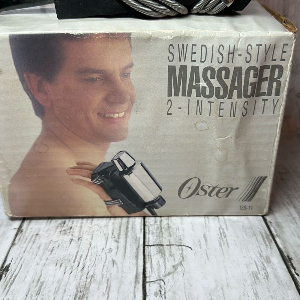 Vintage 80s Oster Swedish Style Handheld Electric Massager 138-11 USA WORKS - Picture 3 of 7